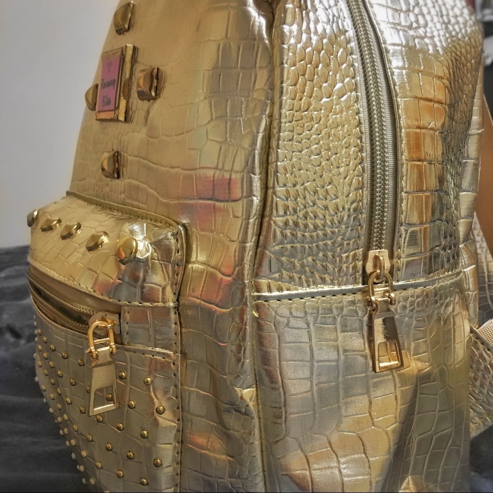 NWT Gold Studded Mini Backpack ✨ - Picture 6 of 7